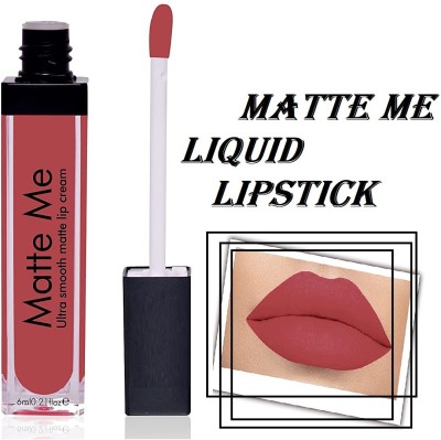 KAIASHA Matte Me Lip Cream beautiful Liquid Dark Maroon Lipstick(BROWN, 6 ml)