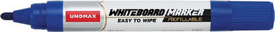 UNOMAX Jumbo Refillable White Board Marker(Set of 10, Blue)