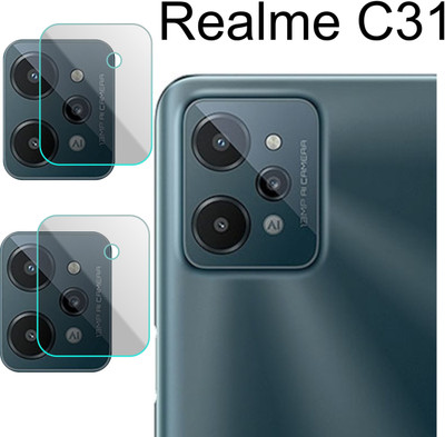 PONDRIK Back Camera Lens Glass Protector for REALME C31(Pack of: 2)