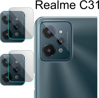 PONDRIK Back Camera Lens Glass Protector for REALME C31(Pack of: 2)