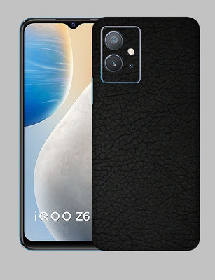 OggyBaba Iqoo Z6 5g, Leather Black Mobile Skin(Black)
