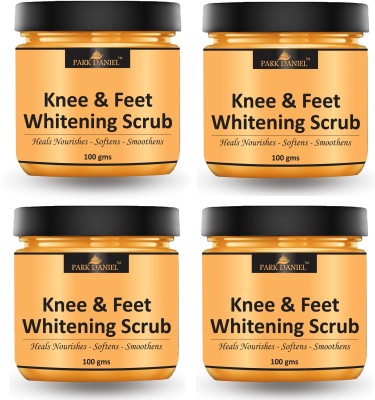 PARK DANIEL Knee & Feet Whitening Body Scrub Skin Exfoliating Pack of 4 of 100 gm(400 gms) Scrub(400 g)