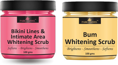 PARK DANIEL Bikini Lines Intimate Area & Bum Whitening Scrub Pack of 2 of 100 gm(200 gms) Scrub(200 g)