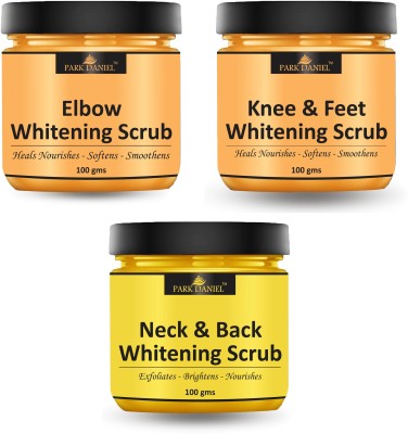 PARK DANIEL Elbow, Knee, Feet & Neck Back Skin Whitening Scrub Pack of 3 100gm(300 gm) Scrub(300 g)