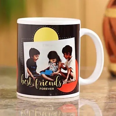 Vidaara Best friend forever Personalised mug Ceramic Coffee Mug(300 ml)