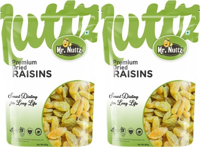 Mr.Nuttz Premium Seedless Green Raisin Kishmish 1kg - Raisins(2 x 0.5 kg)