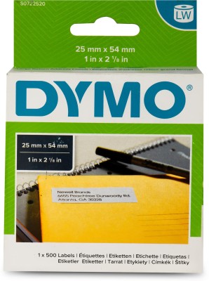 Dymo LW 25X54MM RE ADR LBL 500CT EU/AP FSC Self Adhensive Paper Label(White)