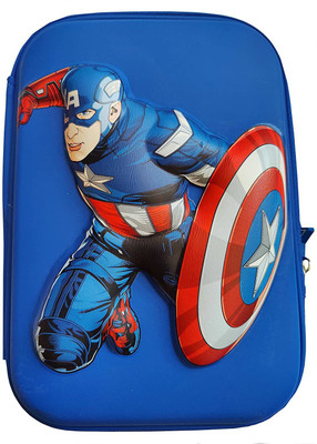 Patly 3D EVA Captain America Art Plastic Pencil Box(Set of 1, Blue)