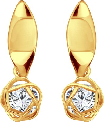 VIVASTRI Traditional 1gm Gold and Micron Plated Alloy DROP Earring for Women and Girls Cubic Zirconia Alloy Drops & Danglers