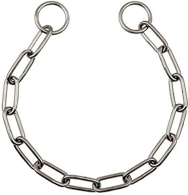 Pups&Pets Choke Check Chain Dog Collars Fur Saver Training Long Link Chrome Dog & Cat Collar & Chain(Medium, Multi Color)