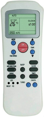 Ehop R14A/CE Compatible Remote Control for Air Conditioner with Turbo Function Carrier Remote Controller(White)