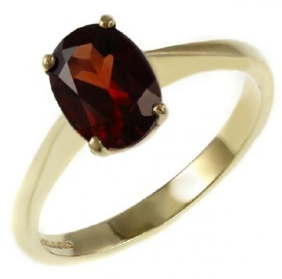 Senroar 9.25 Carat Hessonite Garnet Gomed Spiritual Stone Ring Brass Garnet Ring