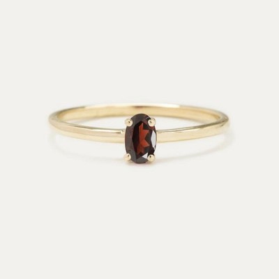 Senroar 3.25 Ratti Hessonite Ring Garnet Gomed Astrological Stone Ring Brass Garnet Ring