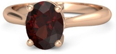 Senroar 9.25 Carat Hessonite Ring Garnet Gomed Astrological Stone Ring Brass Garnet Ring