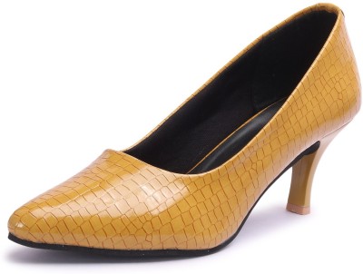 Furiozz Women Heels(Yellow , 5)