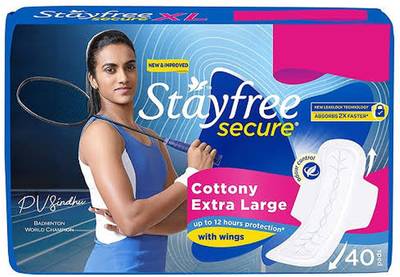 STAYFREE secure Cottony extra large XL 40 pads Sanitary Pad