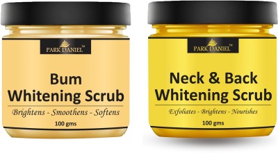 PARK DANIEL Bum Butt Booty & Neck & Back Body Whitening Scrub Pack of 2 100 gm(200 gm) Scrub(200 g)