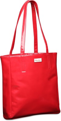 PHOEBEE Red Tote Faux Leather Womens Chic Tote Oversized Ladies Purse Handbag