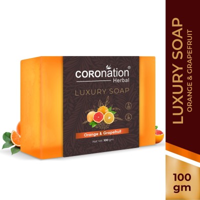 COROnation Herbal Orange & Grapefruit Premium Exfoliating Soap For Soft, Smooth & Glowing Skin(100 g)