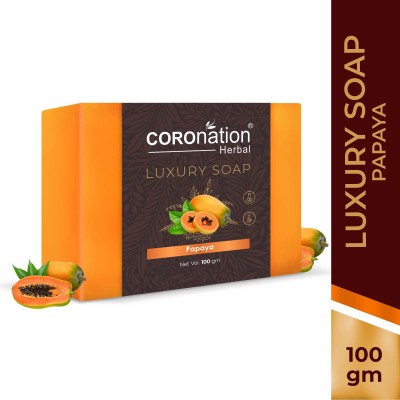 COROnation Herbal Papaya Skin Whitening Handmade Bathing Bar For Soft, Smooth & Brighter Skin(100 g)