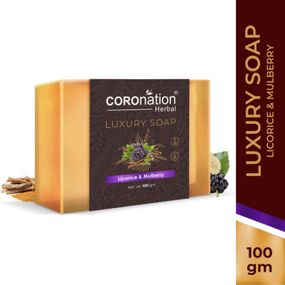 COROnation Herbal Licorice & Mulberry Skin Lightening Premium Soap Prevent Wrinkles & Fine Lines(100 g)