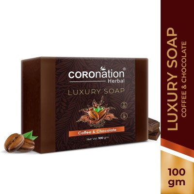 COROnation Herbal Pure Arabica Coffee & Chocolate Handmade Soap Remove Dark Spots & Pigmentation(100 g)