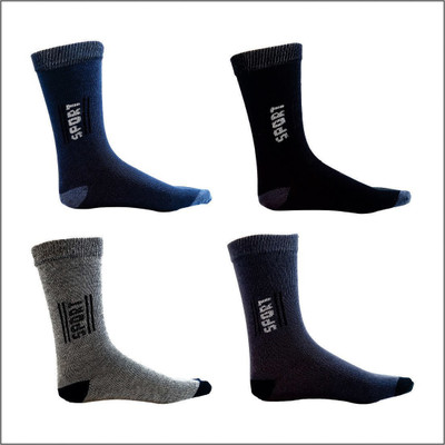 HashKnit Men & Women Mid-Calf/Crew(Pack of 4)