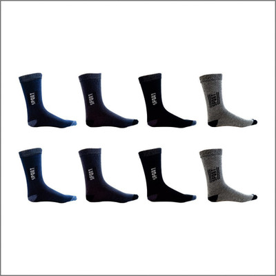 HashKnit Men & Women Mid-Calf/Crew(Pack of 8)