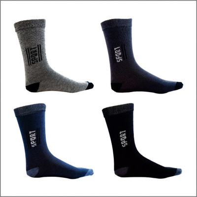 HashKnit Men & Women Mid-Calf/Crew(Pack of 4)
