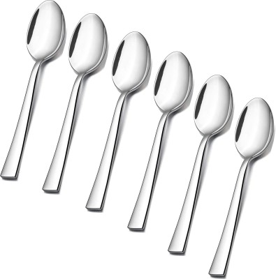 Nyamah sales Stainless Steel Spoons Set Table Spoon Rust-proof Durable Use for Home Kitchen Stainless Steel Table Spoon, Serving Spoon, Salad Spoon, Ice-cream Spoon, Dessert Spoon, Coffee Spoon Set(Pack of 6)