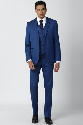 VAN HEUSEN Single Breasted Solid Men Suit