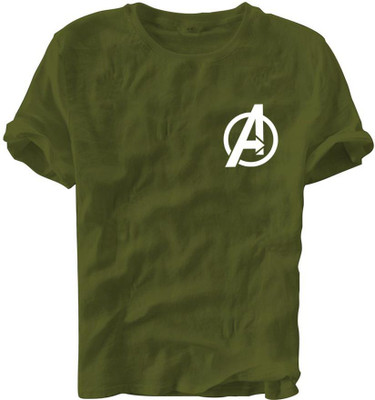 TeeWink Printed Men Round Neck Dark Green T-Shirt
