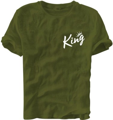 TeeWink Printed Men Round Neck Dark Green T-Shirt