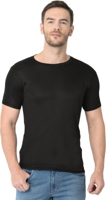 Bhadawar creations Solid Men Round Neck Black T-Shirt