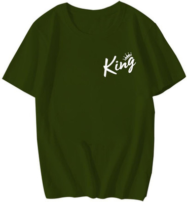 TeeWink Printed Women Round Neck Dark Green T-Shirt