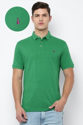 Simon Carter Solid Men Polo Neck Green T-Shirt