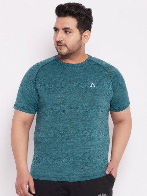 Austivo Self Design Men Round Neck Blue T-Shirt