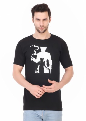 Himgiri International Printed Men Round Neck Black T-Shirt