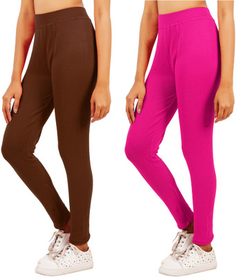 Eazy Trendz Solid Women Brown, Pink Tights