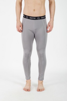 Goto Sports Solid Men Grey Tights