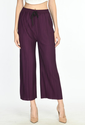 MODERNSSHOP Relaxed Women Purple Trousers