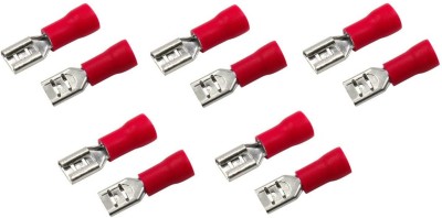 ERH India (10 Pc) Female Insulated Spade Wire Crimp Connectors Wire Connector FDD1-250 Wire Connector(Red, Pack of 10)