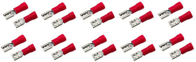 ERHIndia (20) Pc Ring Electrical Wire Crimp Connectors FDD1-250 Terminal Block Wire FDD1-250 Wire Connector(Silver, Pack of 20)