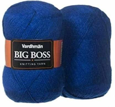 JEFFY Vardhman Original Wool Big Boss Soft Fingering Hand Knitting Dyed (400 g)