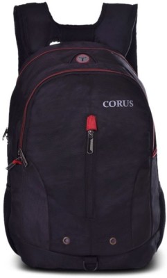 CORUS Laptop Waterproof Backpack/Office/College/Unisex Travel Backpack(Black Red) 30 L Laptop Backpack(Black, Red)