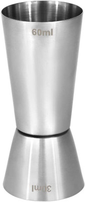 KARFE STAINLESS STEEL DOUBLE SIDE PEG MEASURE 30/60 ML DRINK MEASURE BARWARE TOOL 1 - Piece Bar Set(Stainless Steel)