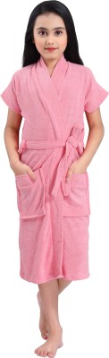 lacylook Pink Large Bath Robe(1 bath robe, For: Women, Pink)