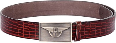 JUSTANNED Men Casual Red Genuine Leather Belt