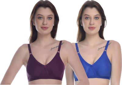 Viral Girl Women T-Shirt Non Padded Bra(Blue, Purple)