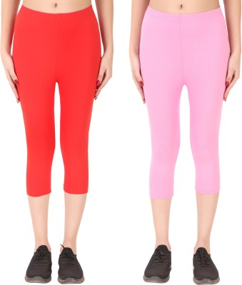 Ayvina Women Red, Pink Capri